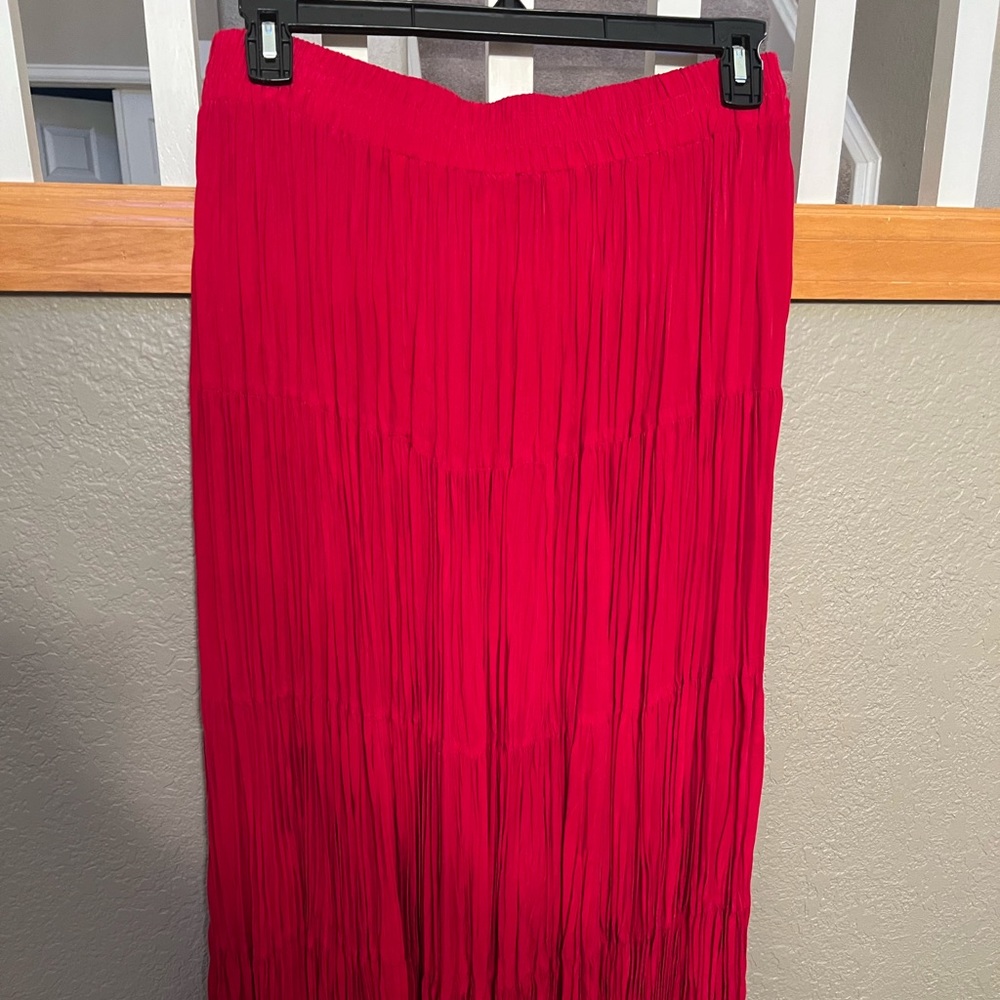 So Many Pleats! Longhorn by Niver Western Wear Size 3XL Maxi Skirt - Picture 8 of 8